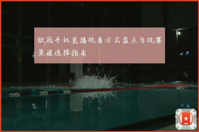 欧冠手机直播观看方式盘点与观赛渠道选择指南